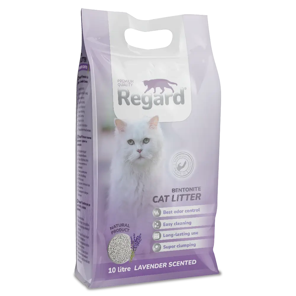 REGARD – Котешка тоалетна Бентонит – лавандула 10 л.