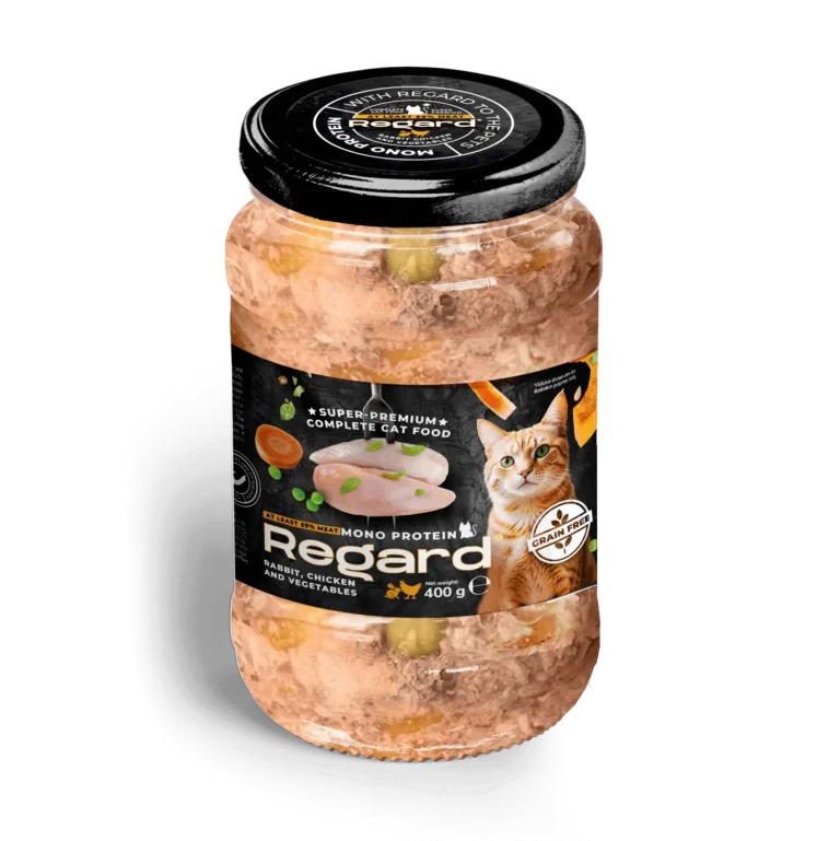 REGARD Superpremium буркан за коте заек, пиле и зеленчуци 400 гр.