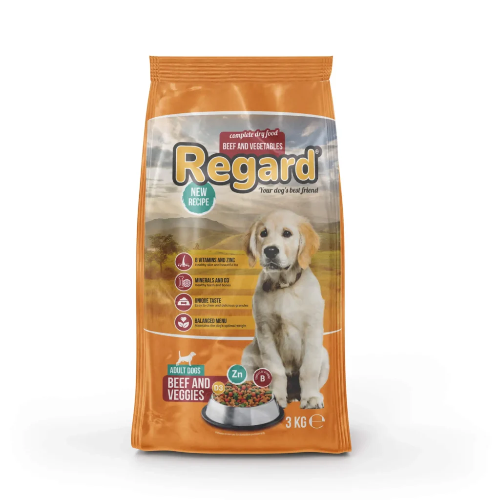 REGARD гранули за кучета телешко със зеленчуци 3 kg