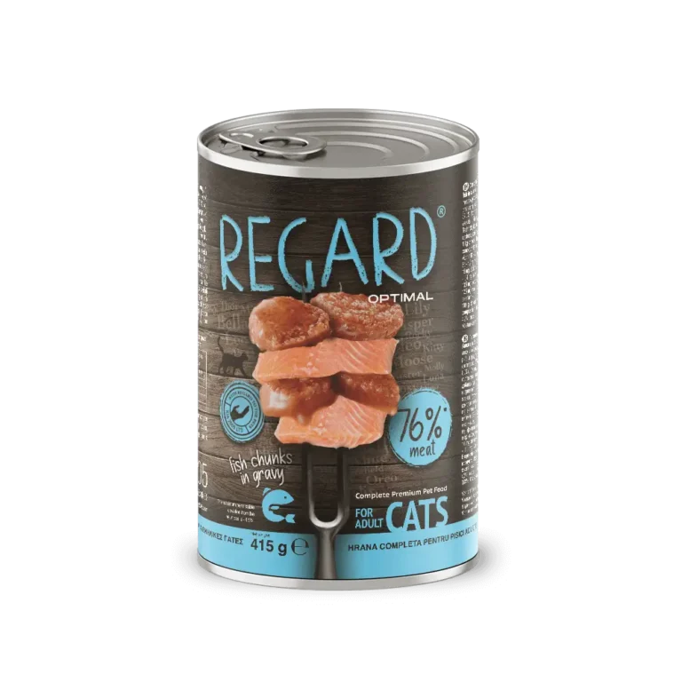 REGARD Optimal – Консерва с рибни парченца в сос за възрастни котки – 415 g