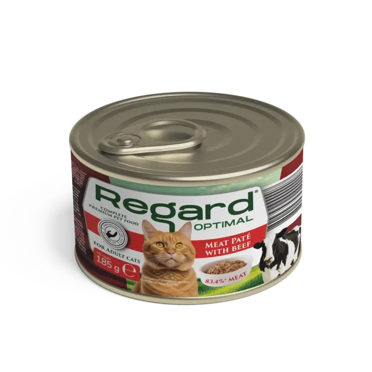 REGARD Optimal – Пастет с говеждо месо за възрастни котки – 185 g